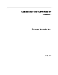 Sensorbee Documentation Release 0.4