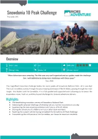 Snowdonia 10 Peak Challenge Trip C Ode: SPC