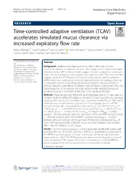 Time-Controlled Adaptive Ventilation (TCAV)