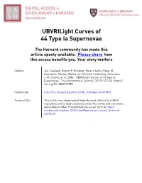 Ubvrilight Curves of 44 Type Ia Supernovae