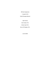 APA Grant Application in Support of the Public Philosophy Network