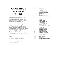 Cambridge Survival Guide Was 6 BEST BITES in BOSTON Developed by Spouses at Harvard University