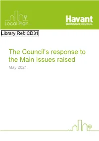 CD31 the Council's Response to the Main Issues Raised