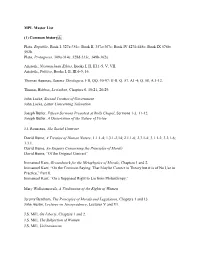 Master Reading List
