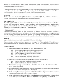 Minutes of a Public Meeting of the Board of Directors of the Commuter Rail Division of the Regional Transportation Authority