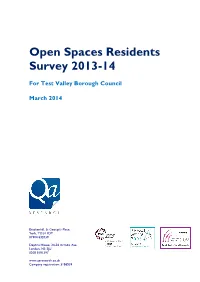 Open Spaces Residents Survey 2013-14