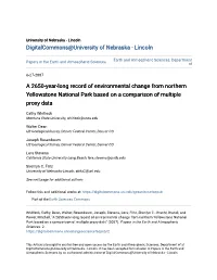 A 2650-Year-Long Record of Environmental Change from Northern Yellowstone National Park Based on a Comparison of Multiple Proxy Data