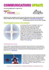 COMMUNICATIONS UPDATE Communicate@Blackburn.Anglican.Org