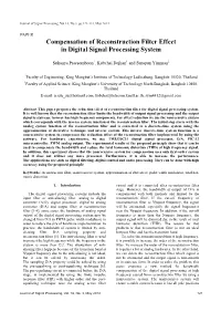 Compensation of Reconstruction Filter Effect in Digital Signal Processing System