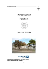 Dunecht School Handbook Session 2014/15