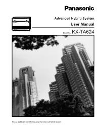 KX-TA624 User Manual