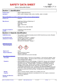 SAFETY DATA SHEET Sodium Hydrosulfide Solution