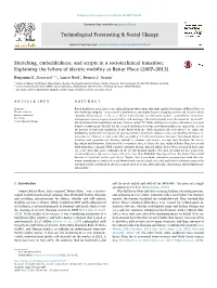 Stretching, Embeddedness, and Scripts in a Sociotechnical Transition: MARK Explaining the Failure of Electric Mobility at Better Place (2007–2013)