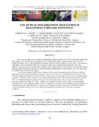 Use of Dual-Polarization Signatures in Diagnosing Tornadic Potential