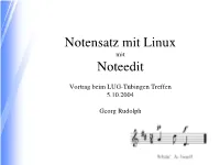 Notensatz Mit Linux Noteedit