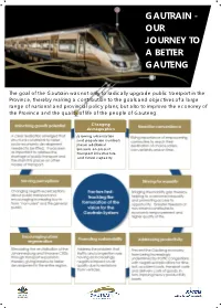 Our Journey to a Better Gauteng