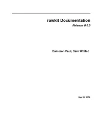 Rawkit Documentation Release 0.6.0