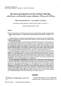 Structure and Tectonics of the Northern Red Sea: Catching a Continental Margin Between Rifting and Drifting