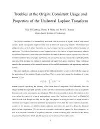 Subtleties of the Laplace Transform