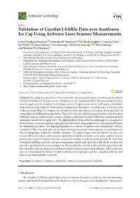 Validation of Cryosat-2 Sarin Data Over Austfonna Ice Cap Using Airborne Laser Scanner Measurements