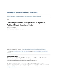 Development and Its Impacts on Traditional Dispute Resolution in Bhutan