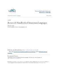 Handbook of Amazonian Languages Edward J