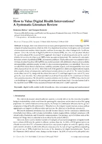 How to Value Digital Health Interventions? a Systematic Literature Review