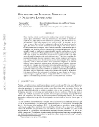 Measuring the Intrinsic Dimension of Objective Landscapes