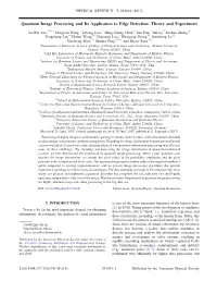 Quantum Image Processing and Its Application to Edge Detection: Theory and Experiment