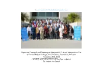 Report on Country Level Training on Intergrowth-21St and Interpractice