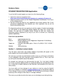 STUDENT REGISTRATION Application
