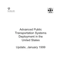 Advanced Public Transportation Systems Deployment in the United States