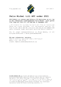 Felix Michel Till AFC Under 2021