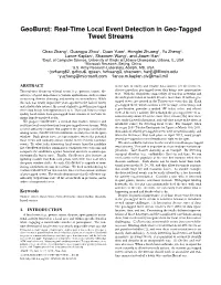 Geoburst: Real-Time Local Event Detection in Geo-Tagged Tweet Streams