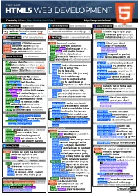 HTML5 Cheatsheet 2019