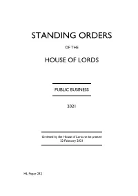 Standing Orders