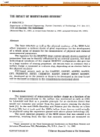 THE IMPACT QF MOSFET-BASED SENSORS * Abstract The