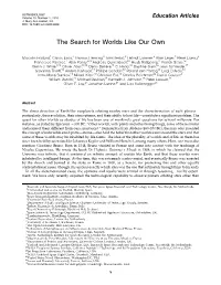 The Search for Worlds Like Our Own