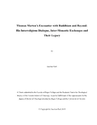 Thomas Merton's Encounter with Buddhism and Beyond