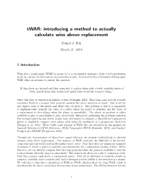 Twar: Introducing a Method to Actually Calculate Wins Above Replacement