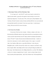Unfolding the Rondeau: Form and Meaning in Early 15Th-Century Chansons Elizabeth Randell Upton