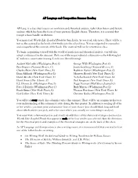 AP Language and Composition Summer Reading AP Lang. Is A