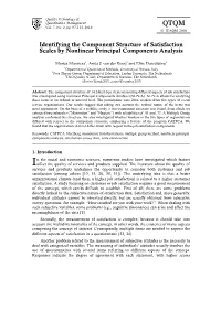 Identifying the Component Structure of Satisfaction Scales by Nonlinear Principal Components Analysis