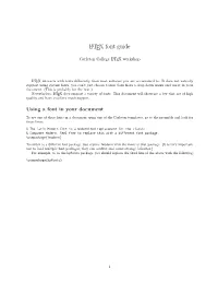 LATEX Font Guide