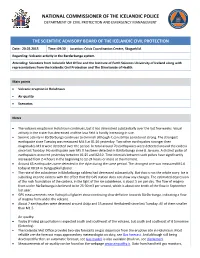 Notes from the Meeting of the Scientific Advisory Board
