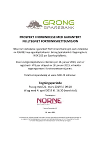 Prospekt I Forbindelse Med Garantert Fulltegnet Fortrinnsrettsemisjon