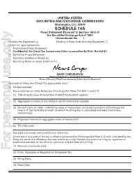 Proxy Statement Pursuant to Section 14(A) of the Securities Exchange Act of 1934 (Amendment No