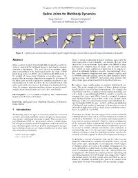 Spline Joints for Multibody Dynamics