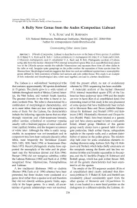 A Bully New Genus from the Andes (Compositae: Liabeae)