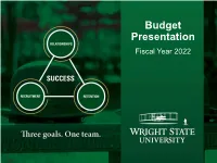 Budget Presentation Fiscal Year 2022 at a Glance